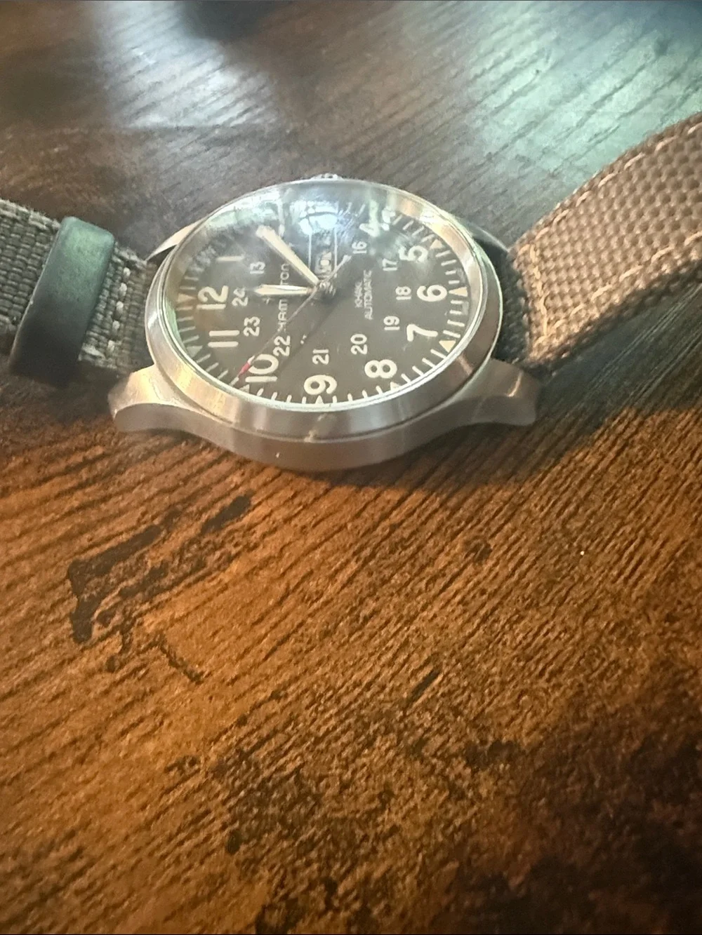 Hamilton Khaki Field Automatic Men's Watch - Black Dial, Brown Strap